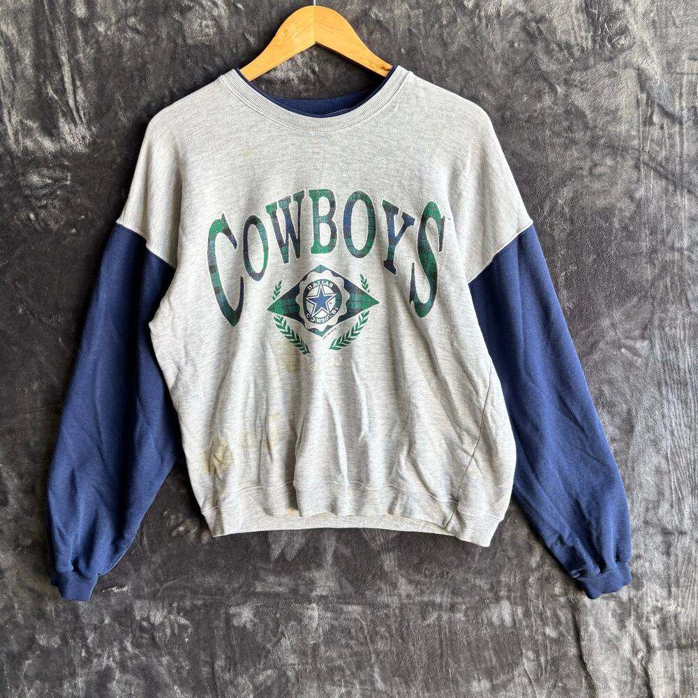 1995 Vintage NFL Dallas Cowboys Plaid Crewneck
